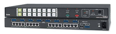 Twisted pair offers a cost effective way of cabling video over long distances. TP matrix switchers allow for routing of these signals. Components