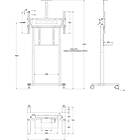 Multibrackets 0020 M Motorised  Floorstand XL 150kg Black|Monitor Trolley product image