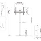 Multibrackets 0147 M Single Pole Floormount Pro VESA 600 Bolt-down Monitor Stand product image