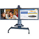 Unicol ACLT {calcProductGroup} Twin-Screen Low-Level Trolley ({calcScreenSizeRangeINCH} / {calcMaxWeightKG}; VESA {calcVESARange})