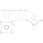 Unicol CP3 Single Column Stub Ceiling Plate, Max 60.00kg product image
