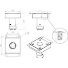 Unicol CPAV1 Anti-vibration ceiling plate with internal damping system, Max Load 60kg product image