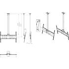 Unicol KP1020CB Monitor Ceiling Mount Kit with 2m Columns product image