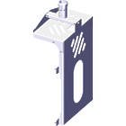 Unicol PPSU Portrait projector ceiling bracket for projectors up to 40kg finished in white product image