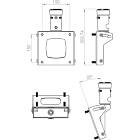 Unicol PS7 Single Column Tilting Suspension Adaptor for Pozimount Wall Mounts product image