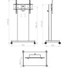 Unicol RH100 Rhobus Trolley/Plinth Stand for Monitors/Touchscreens product image
