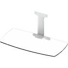 Unicol RHGS2 Rhobus 78×39cm Polished Edge Toughened Glass Shelf finished in white product image