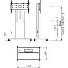 Unicol RHPL100-HD Rhobus Powered Height Adjustable Monitor trolley product image