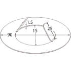 Unicol TD1 Trim disc for suspended ceilings; finished in white. Use with 500/1000/2000. product image