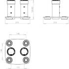 Unicol VSF2 VS1000 Twin Column Compact Bolt Down Monitor Stand Base product image