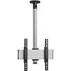 Vogels CT242244S Turning TV/Monitor Ceiling Mount (Up to 65″ / Max 40kg; VESA 100×100–400×400;2221mm ceiling to display centre; 360° of turn, Silver finish)