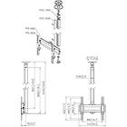 Vogels CT243044S Single display up to 65″ Monitor Turning Ceiling Mount product image