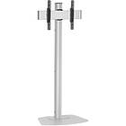 Vogels F2044S TV/Monitor Plinth Floor Stand with Tilt - Silver (40–65″/ Max 80kg; VESA 100×100–400×400; 190cm to screen centre; Max Tilt 20deg.)