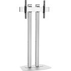 Vogels FD2084S TV/Monitor Plinth Floor Stand with Tilt - Silver ({calcScreenSizeRangeINCH} / {calcMaxLoadText}; VESA {calcVESARange}; Max {calcScreenCentreHeightMaxCM} to screen centre; {DegTilt} Tilt)