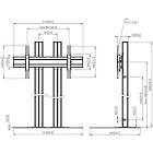 Vogels FD2084S TV/Monitor Plinth Floor Stand with Tilt - Silver product image