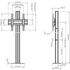 Vogels FM1844B TV/Monitor Bolt-down Floor Stand with Tilt - Black product image
