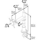 Vogels PFD 8522 Twin pivot 10–29″ LCD/LED monitor desk mount product image
