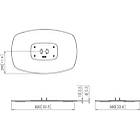 Vogels PFF 7040 Connect-it Floor Plate for dual back-to-back monitors and TV’s, finished in black product image