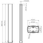 Vogels PUC 2508S 80cm Connect-it Ceiling column finished in silver product image