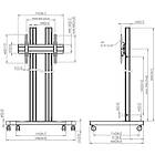 Vogels TD2064S Connect-It Trolley Height Adjustable Monitor Trolley finished in Black & Silver product image
