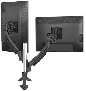 Kontour Twin Monitor Desk Mount in Black