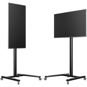 M Display Stand 180 Single Black Monitor Trolley