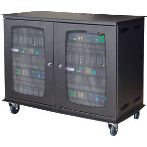 AV Media Standard Twin Rack Cabinet Trolley