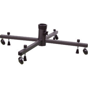 Large low profile trolley base with jacking feet