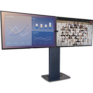 Rhobus Ultra Heavy Duty Dual Monitor Plinth Stand