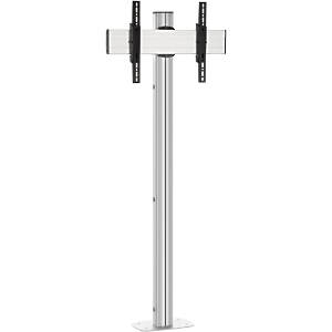 Bolt-down Monitor Floor Stand with Tilt - Silve