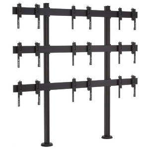 3×3 Video Wall Bolt-Down Floor Stand