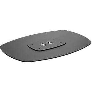 Connect-it Floor Plate for dual back-to-back monitors and TV’s, finished in black