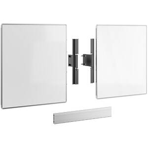 Whiteboard Set for 65″ monitors on RISE Motorised Display Lift Trolleys and Stands