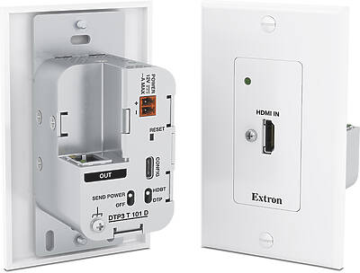 HDBaseT transmitter and receivers design to fit in standard wall boxesComponents